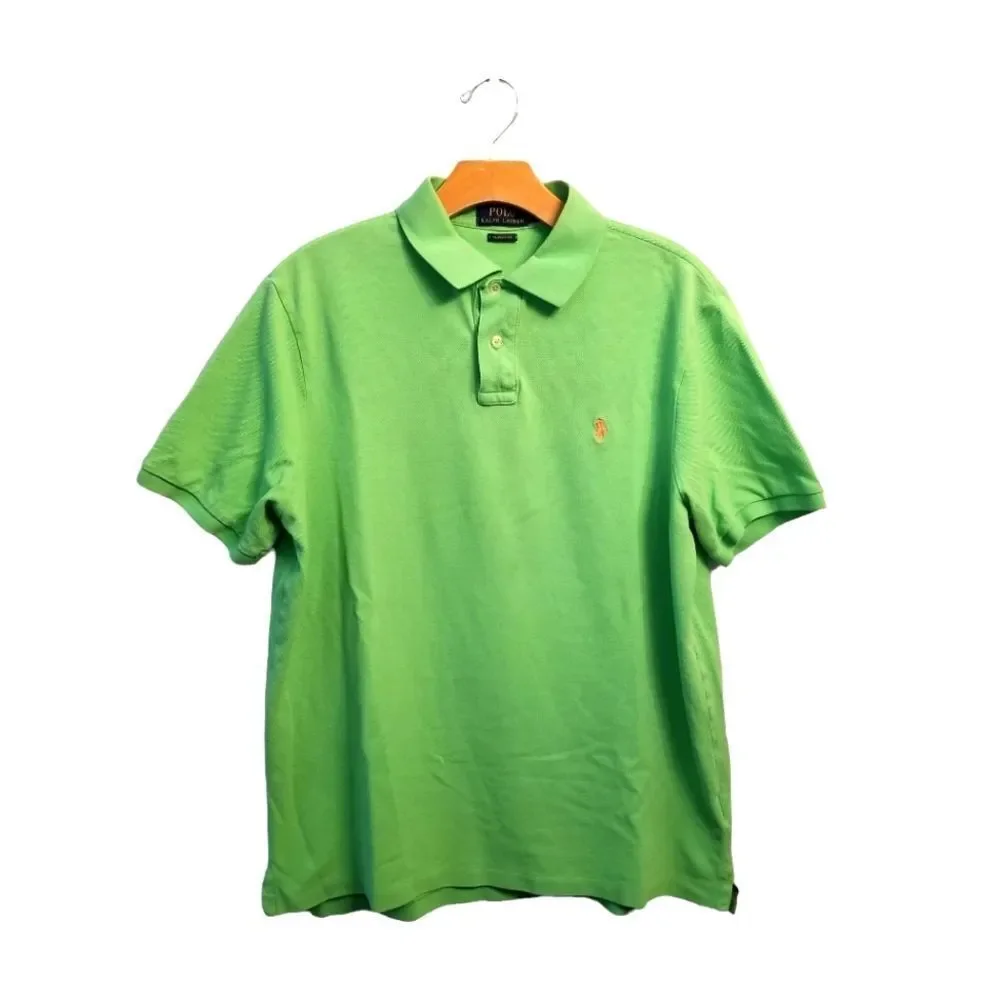 Polo by Ralph Lauren Cruise Lime Classic Fit Mesh Polo Shirt Size Large 5 0270